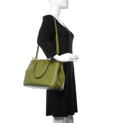 Prada Saffiano Medium Galleria Double Zip Tote Edera 3 of 9