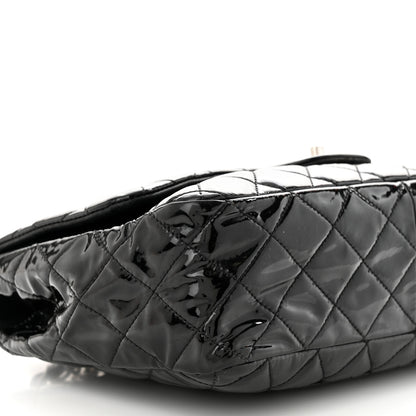 Chanel Patent Quilted Jumbo Single Flap Black 9 of 10