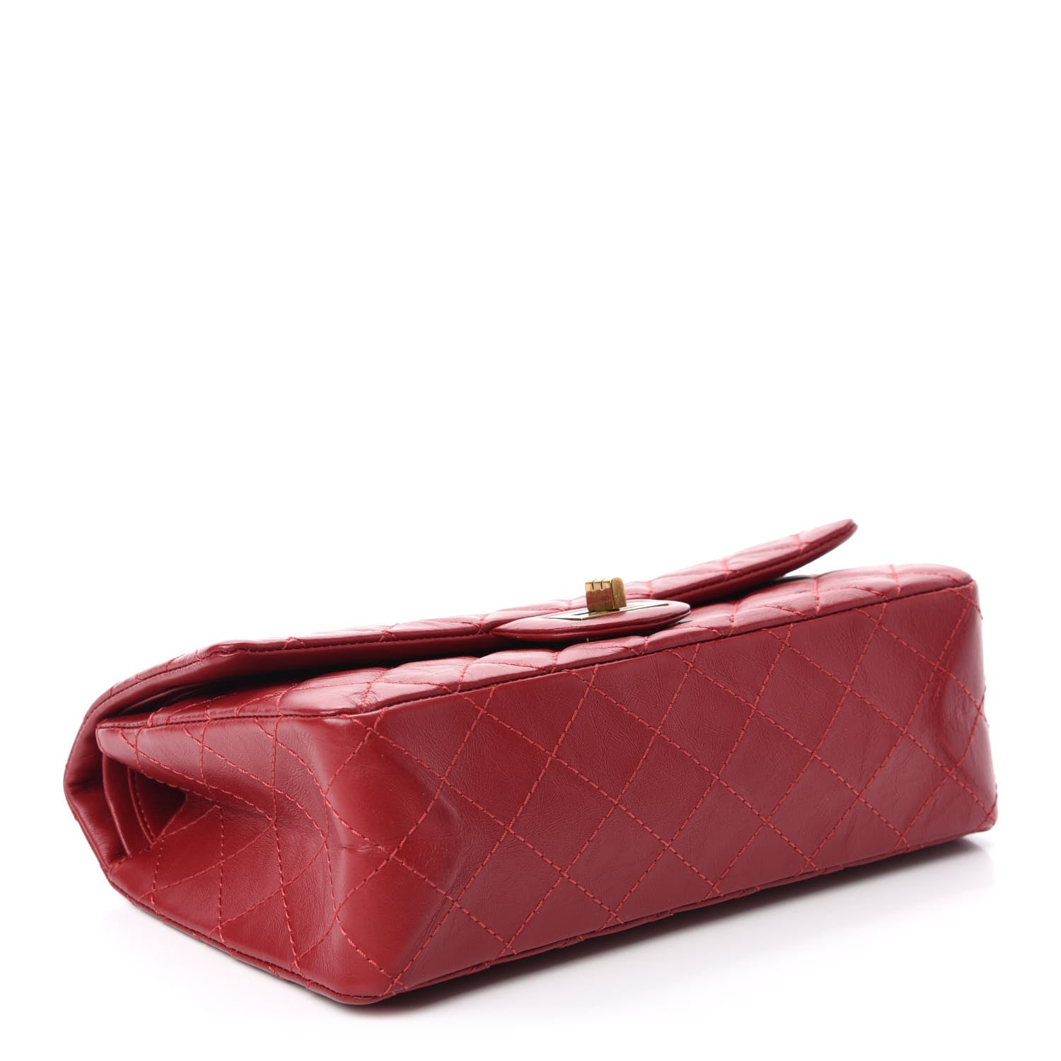 Chanel Aged Calfskin Quilted 2.55 Reissue 225 Flap Red 4 of 12