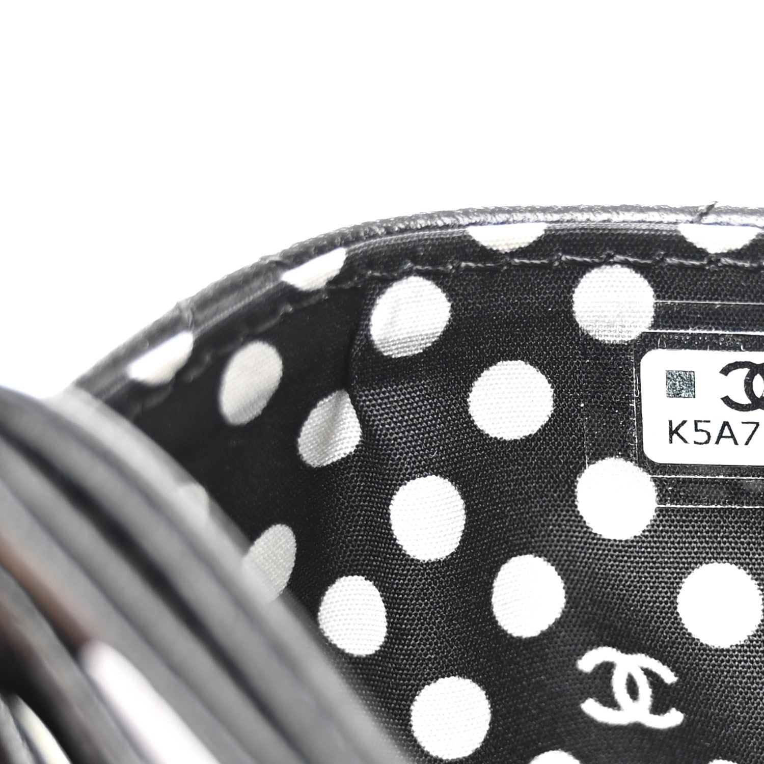 Chanel Lambskin Quilted Pearl CC Chanel Card Holder Black 8 of 9