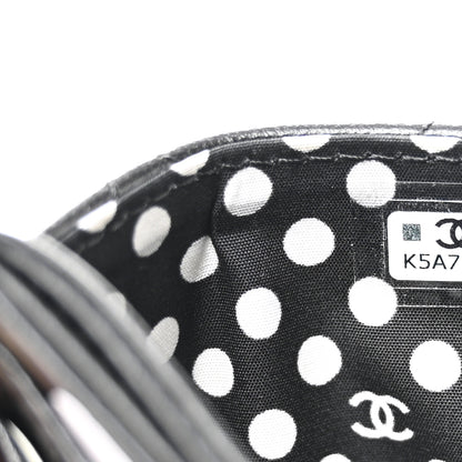 Chanel Lambskin Quilted Pearl CC Chanel Card Holder Black 8 of 9