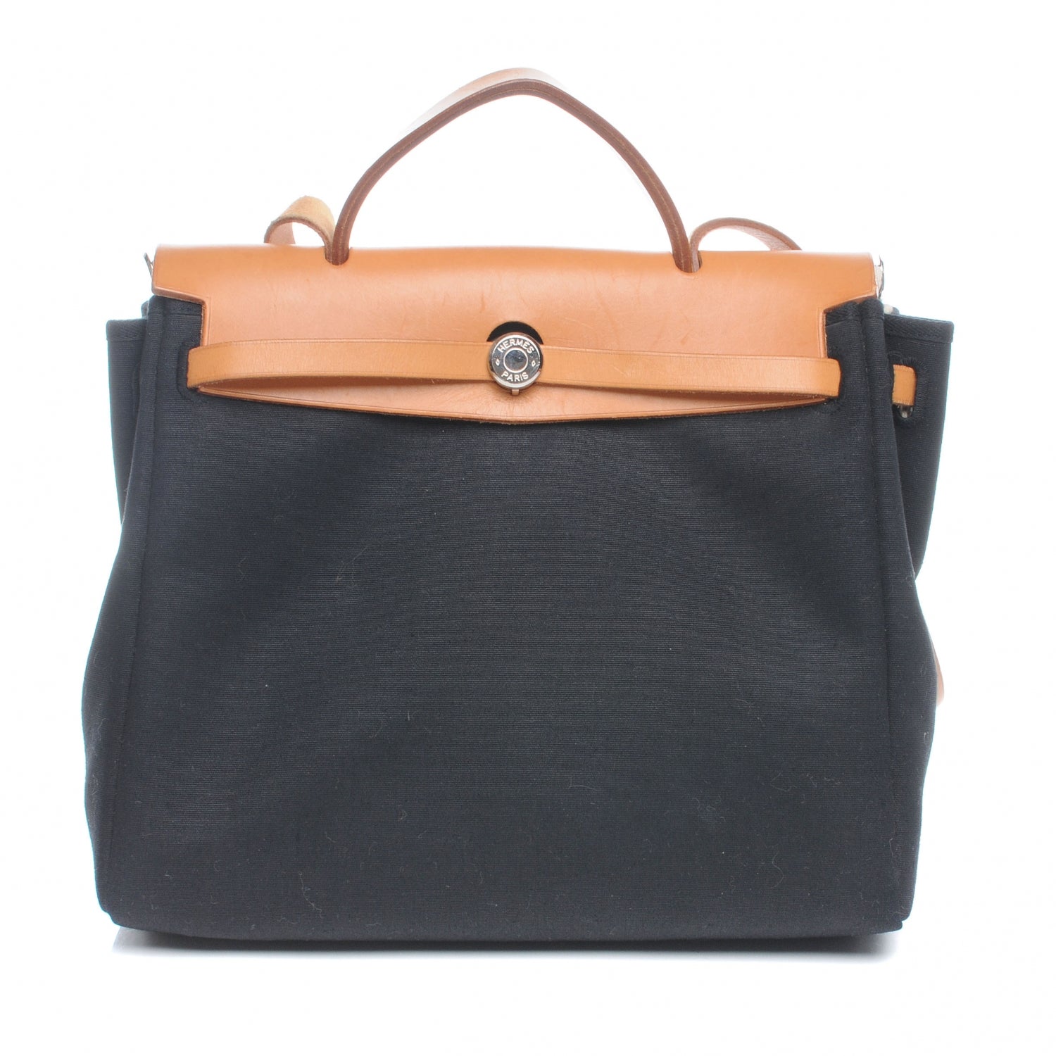 Hermes Toile Herbag PM 30 Black and Natural 2 of 8