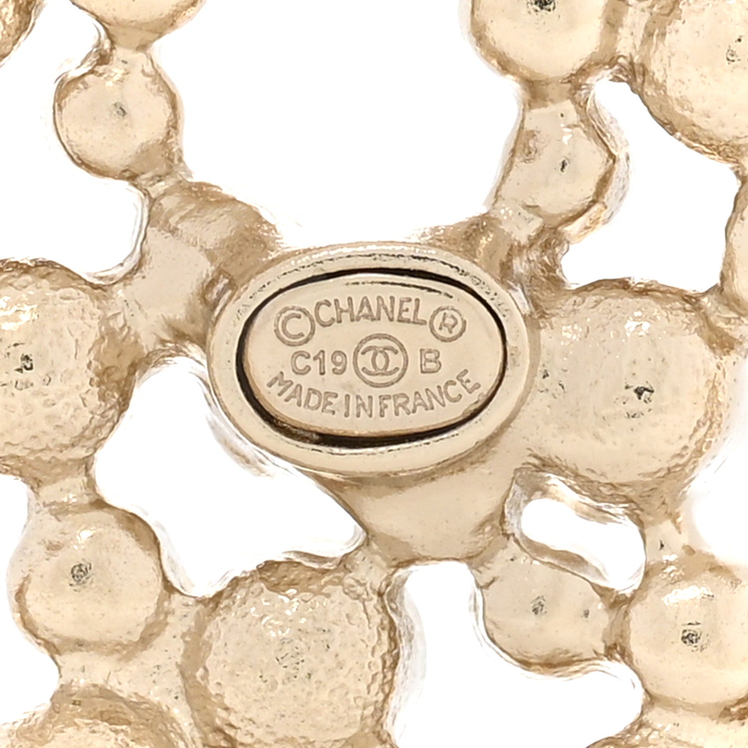 Chanel Pearl Crystal CC Brooch Gold 4 of 7