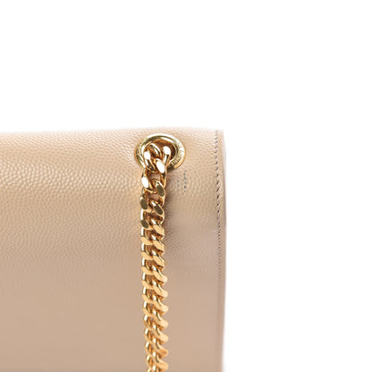 Saint Laurent Grain De Poudre Medium Monogram Kate Satchel Nude Powder 11 of 13