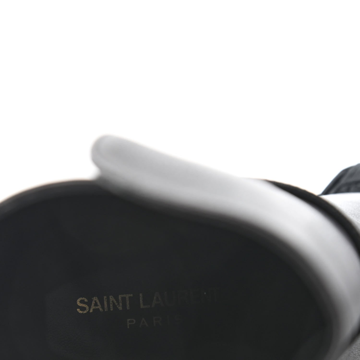 Saint Laurent Nappa Mica Buckle Ankle Booties 37 Black 7 of 9