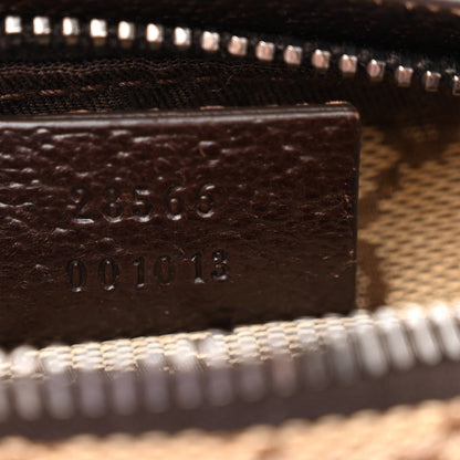Gucci GG Monogram Web Double Pocket Belt Bag Dark Brown 9 of 12