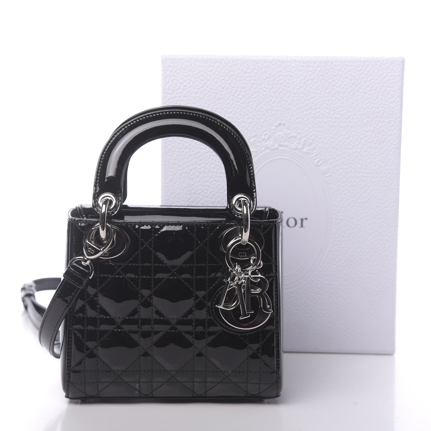 Christian Dior Patent Cannage Mini Lady Dior Black 11 of 11