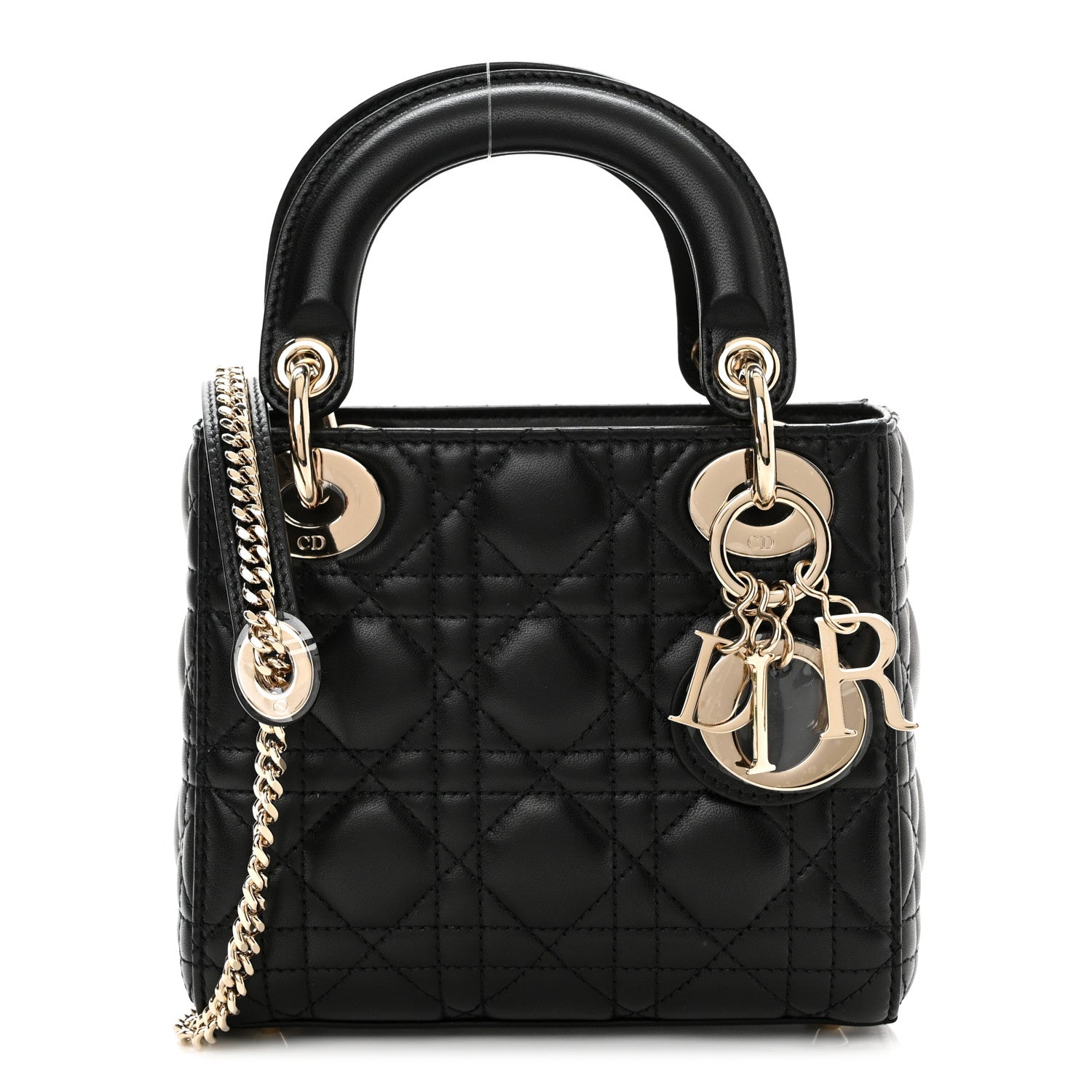 Christian Dior Lambskin Cannage Mini Lady Dior Black 1 of 11