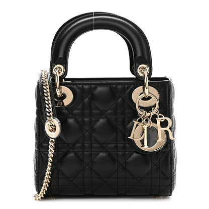 Christian Dior Lambskin Cannage Mini Lady Dior Black 1 of 11
