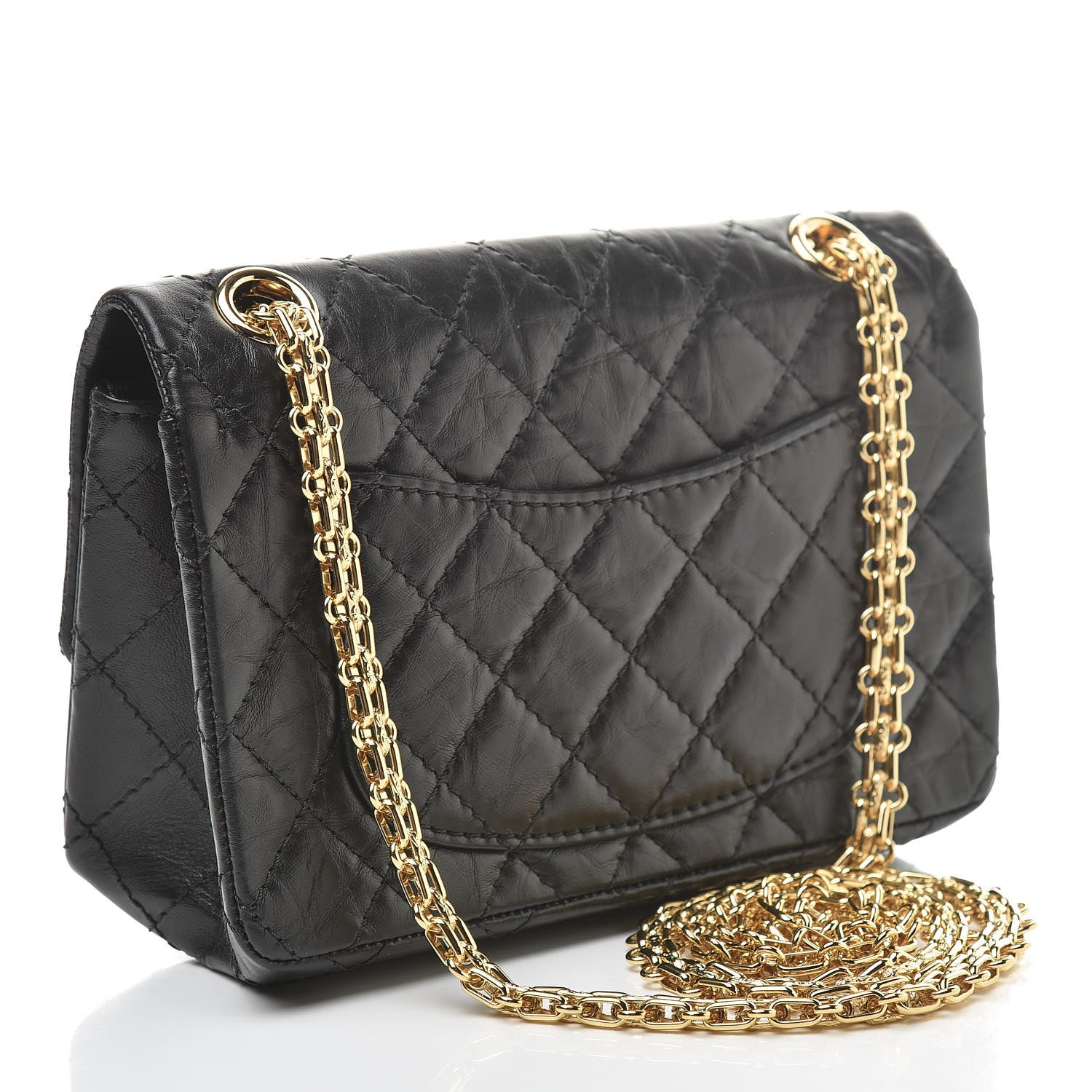 Chanel Aged Calfskin Quilted 2.55 Reissue Mini Flap Black 3 of 12