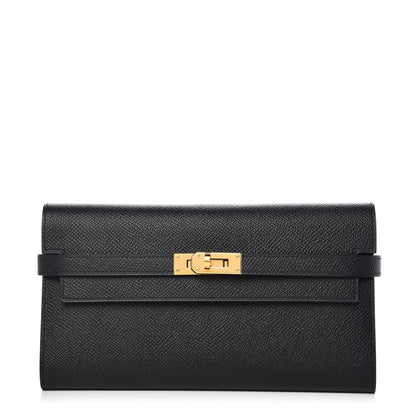 Hermes Epsom Kelly Longue Wallet Black 1 of 9