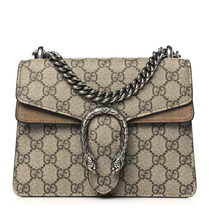 Gucci GG Supreme Monogram Mini Dionysus Shoulder Bag Taupe 1 of 12