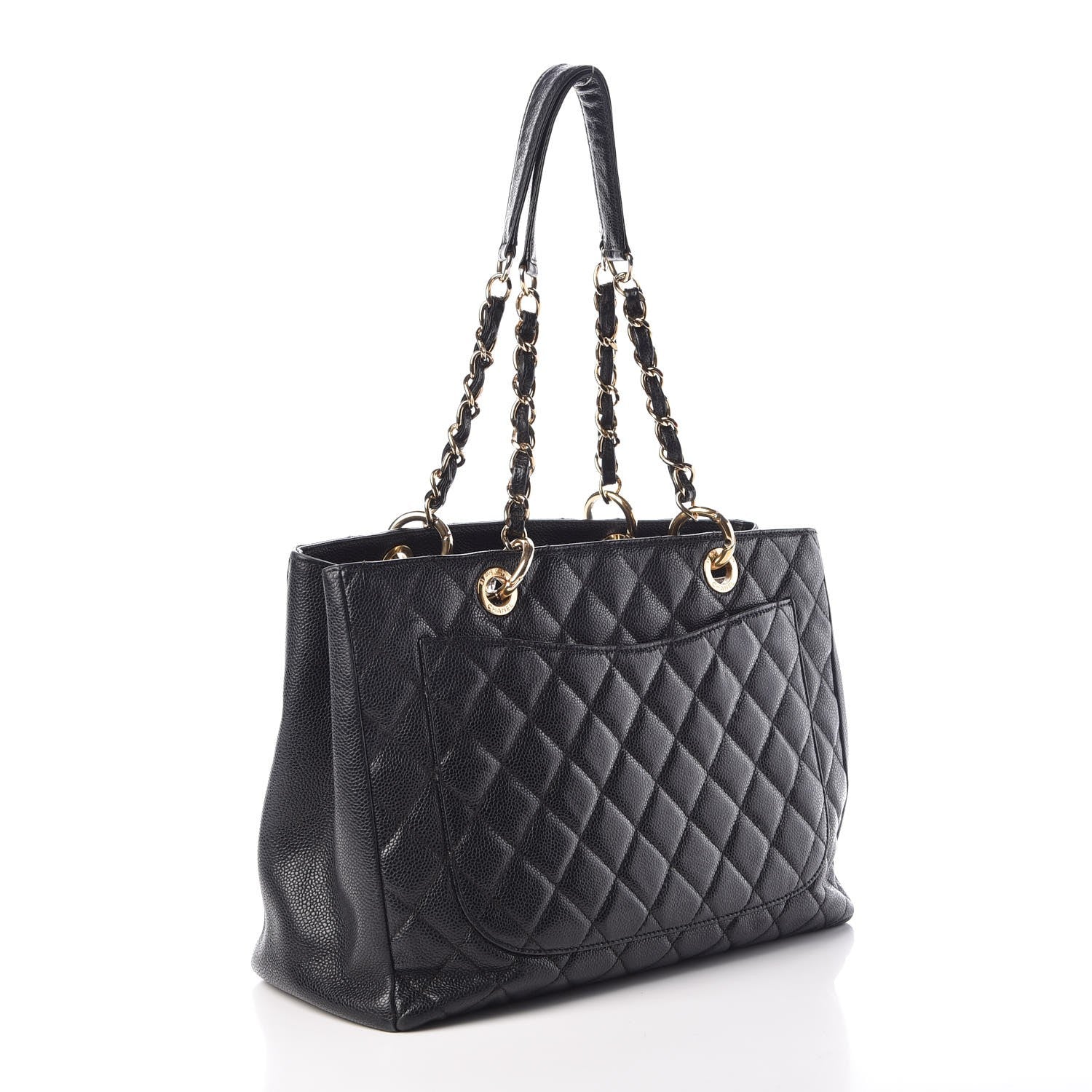 Chanel Caviar Quilted Grand Shopping Tote GST Black 3 of 12