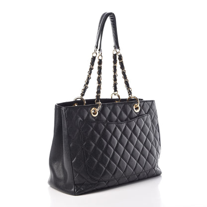 Chanel Caviar Quilted Grand Shopping Tote GST Black 3 of 12