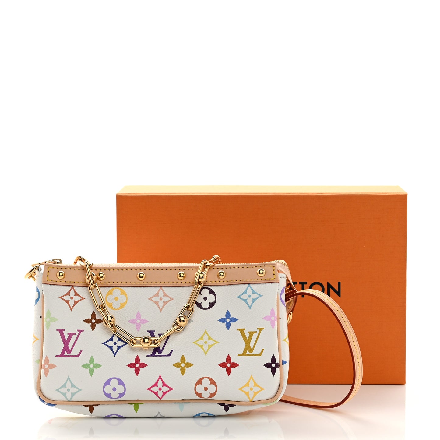 LV X TM Monogram Multicolor Pochette Accessories White