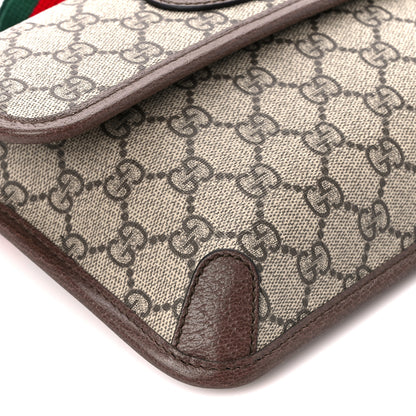 Gucci GG Supreme Monogram Neo Vintage Web Belt Bag Brown 11 of 12