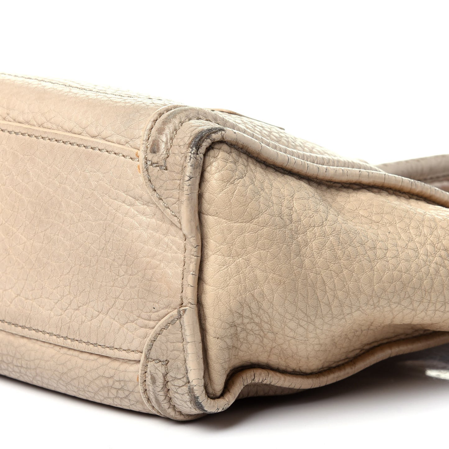 Drummed Calfskin Nano Luggage Dune