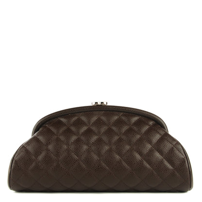 Chanel Caviar Quilted Timeless Clutch Dark Brown 1 of 7