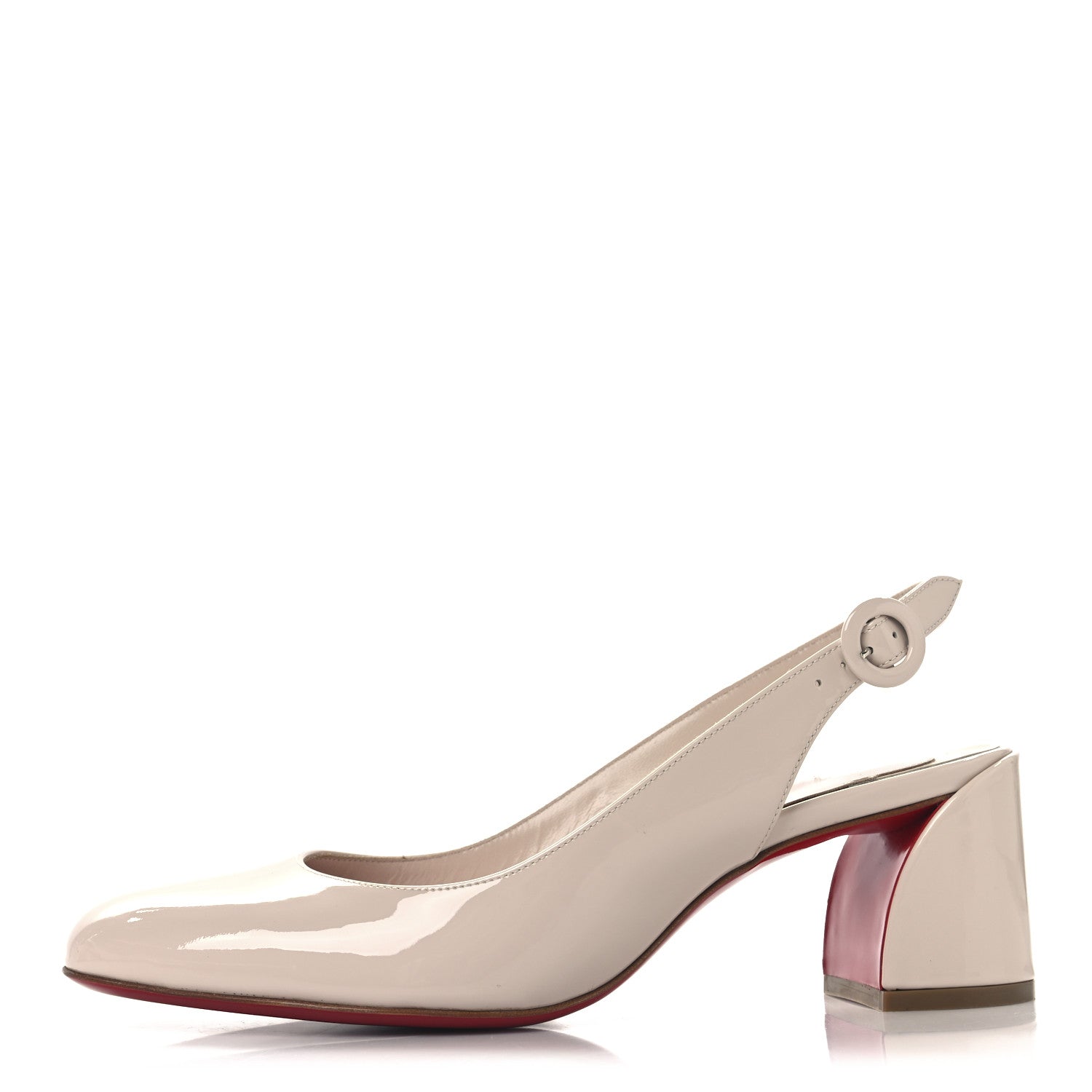 Christian Louboutin Patent So Jane Sling 55 Pump 38 Leche 1 of 8
