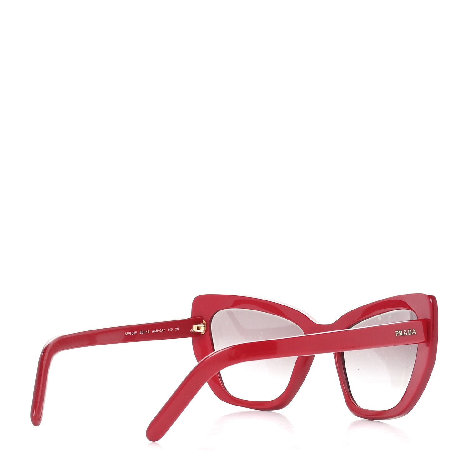 Prada Cat Eye Sunglasses SPR 08V Red 4 of 7