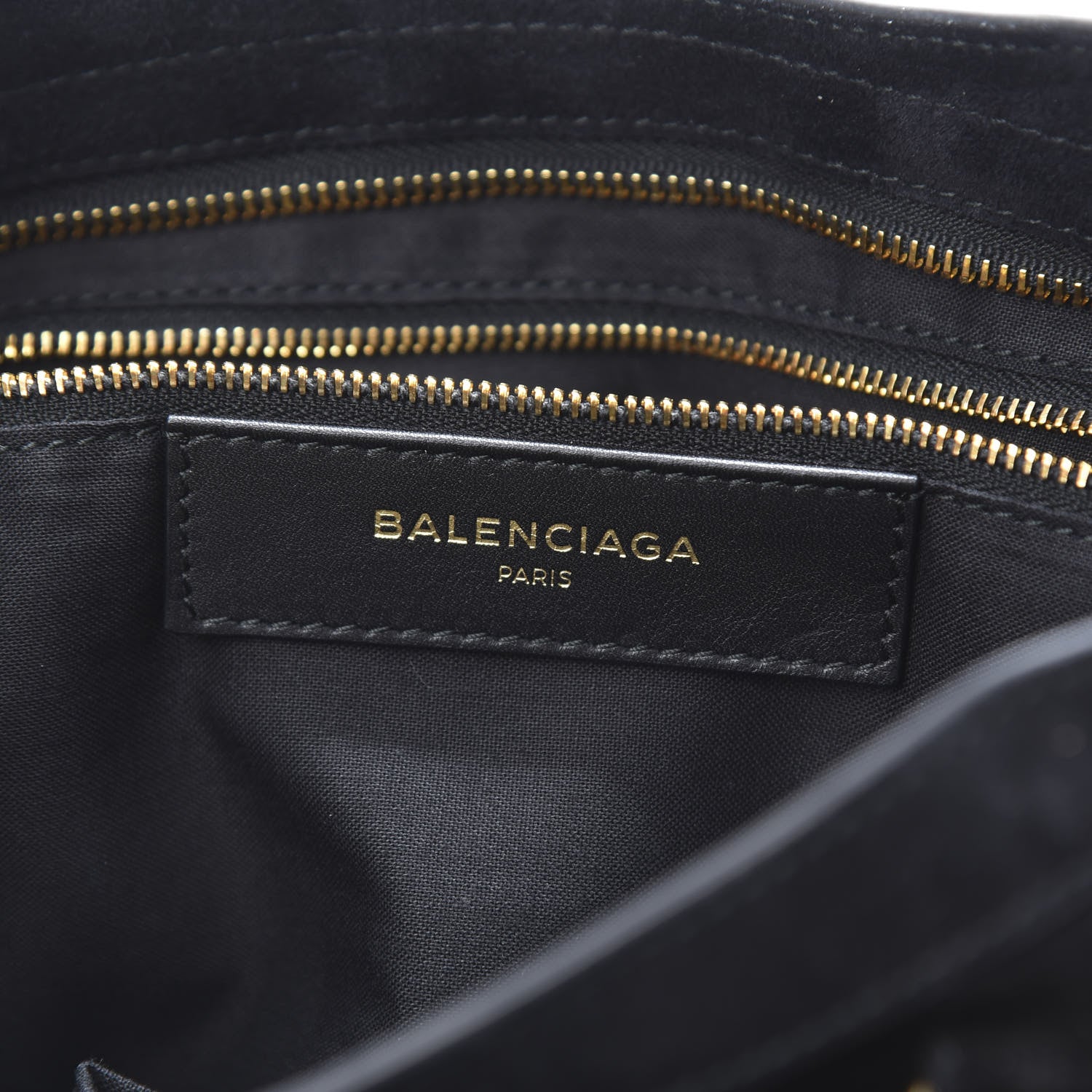 Balenciaga Suede Gold Metallic Edge Hardware S City Black 6 of 12