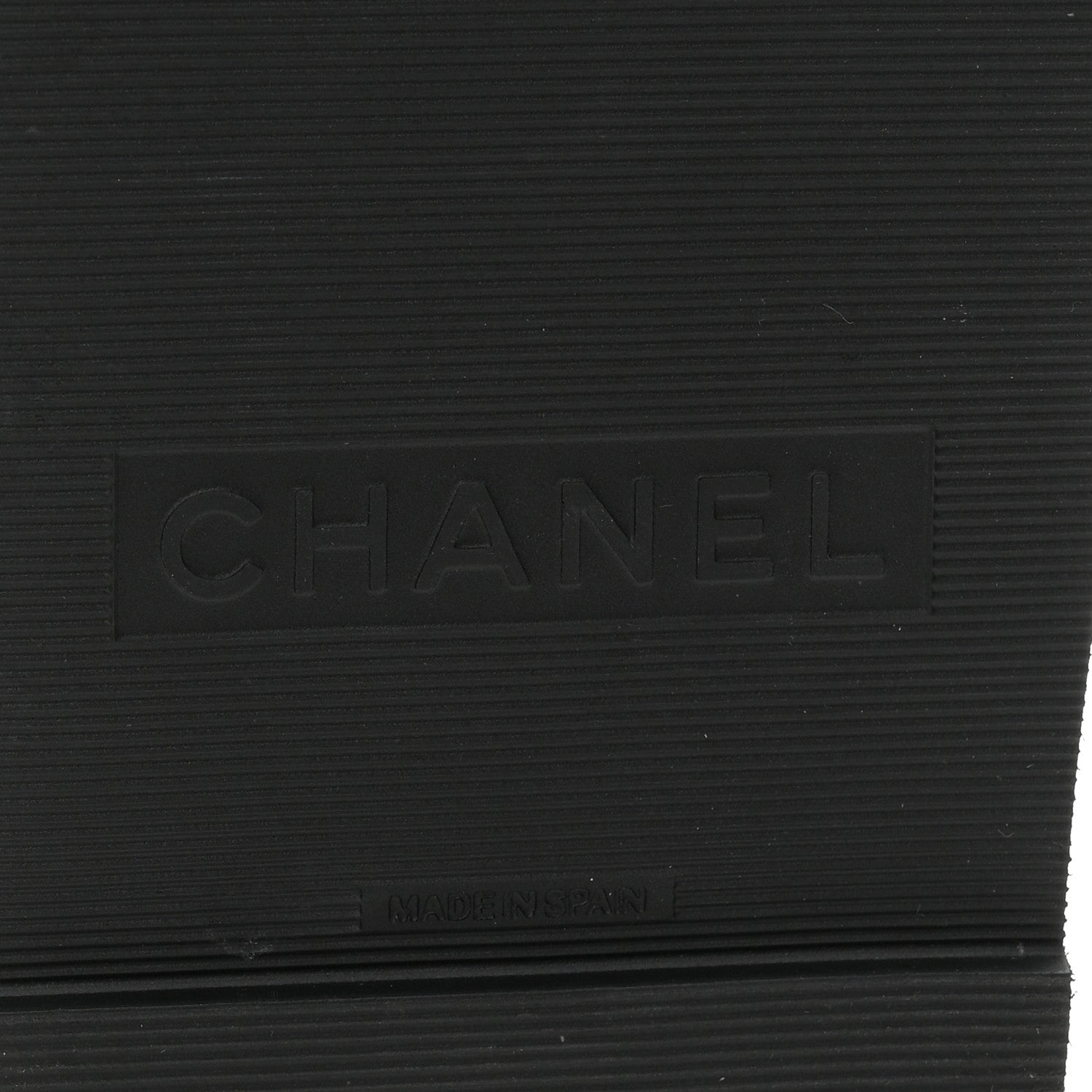 Chanel Fabric Pearl Cork CC Slip On Sandals 38 Black 7 of 10