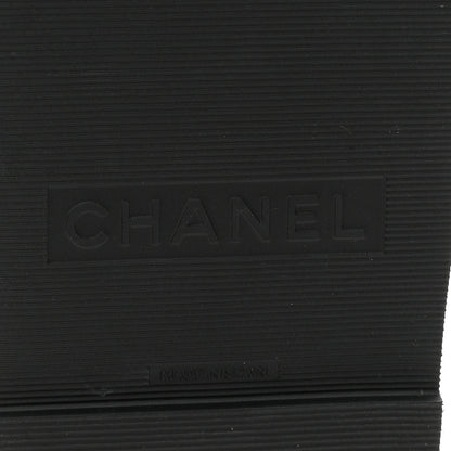 Chanel Fabric Pearl Cork CC Slip On Sandals 38 Black 7 of 10