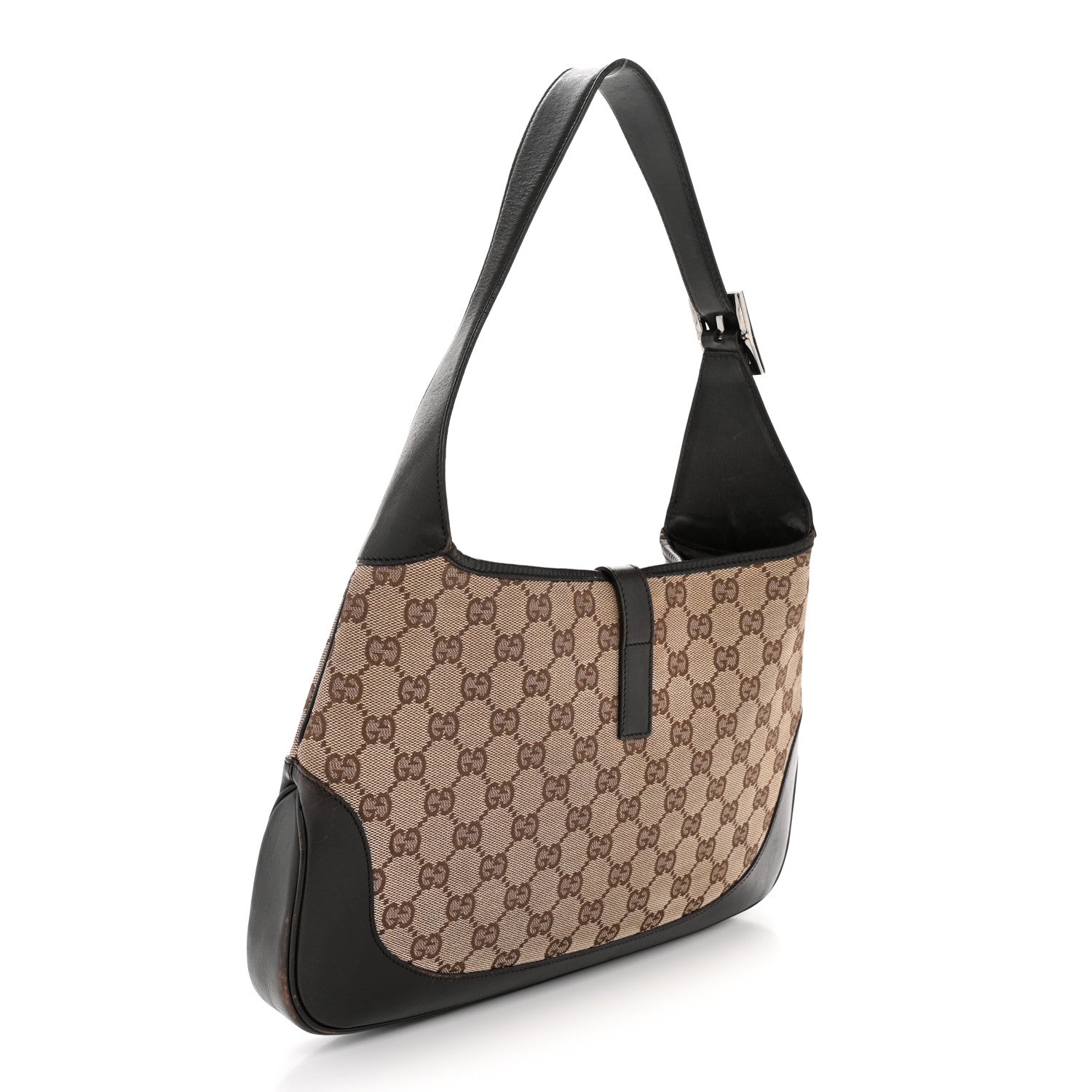 Gucci Monogram Web Jackie O Hobo Dark Brown 3 of 16