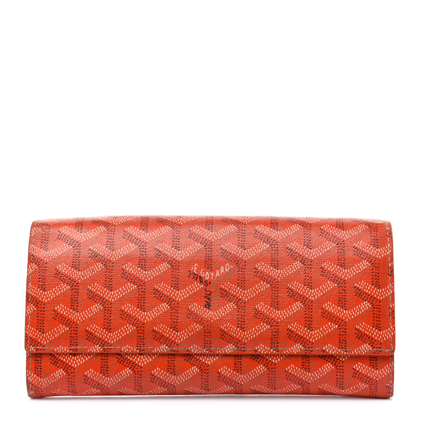 Goyardine Varenne Long Wallet Orange