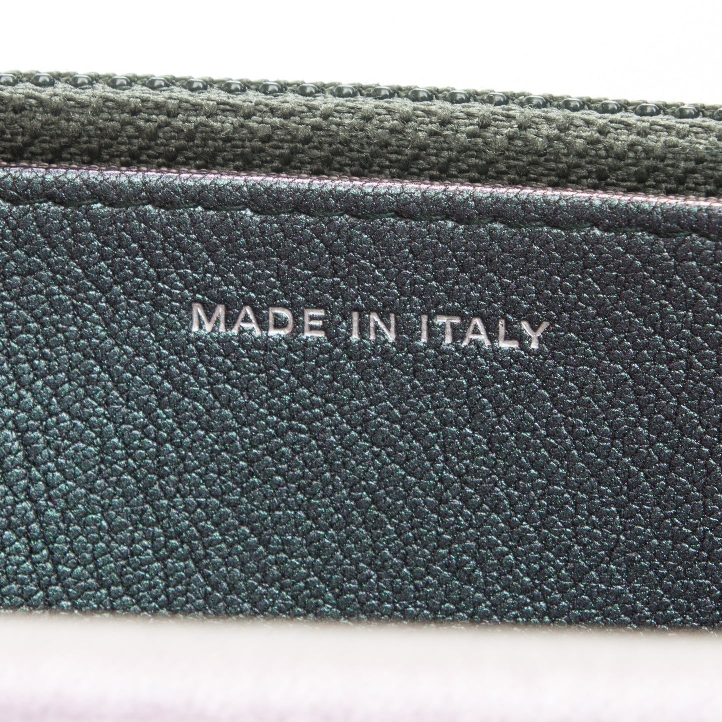 Iridescent Goatskin Quilted Wallet On Chain WOC Purple