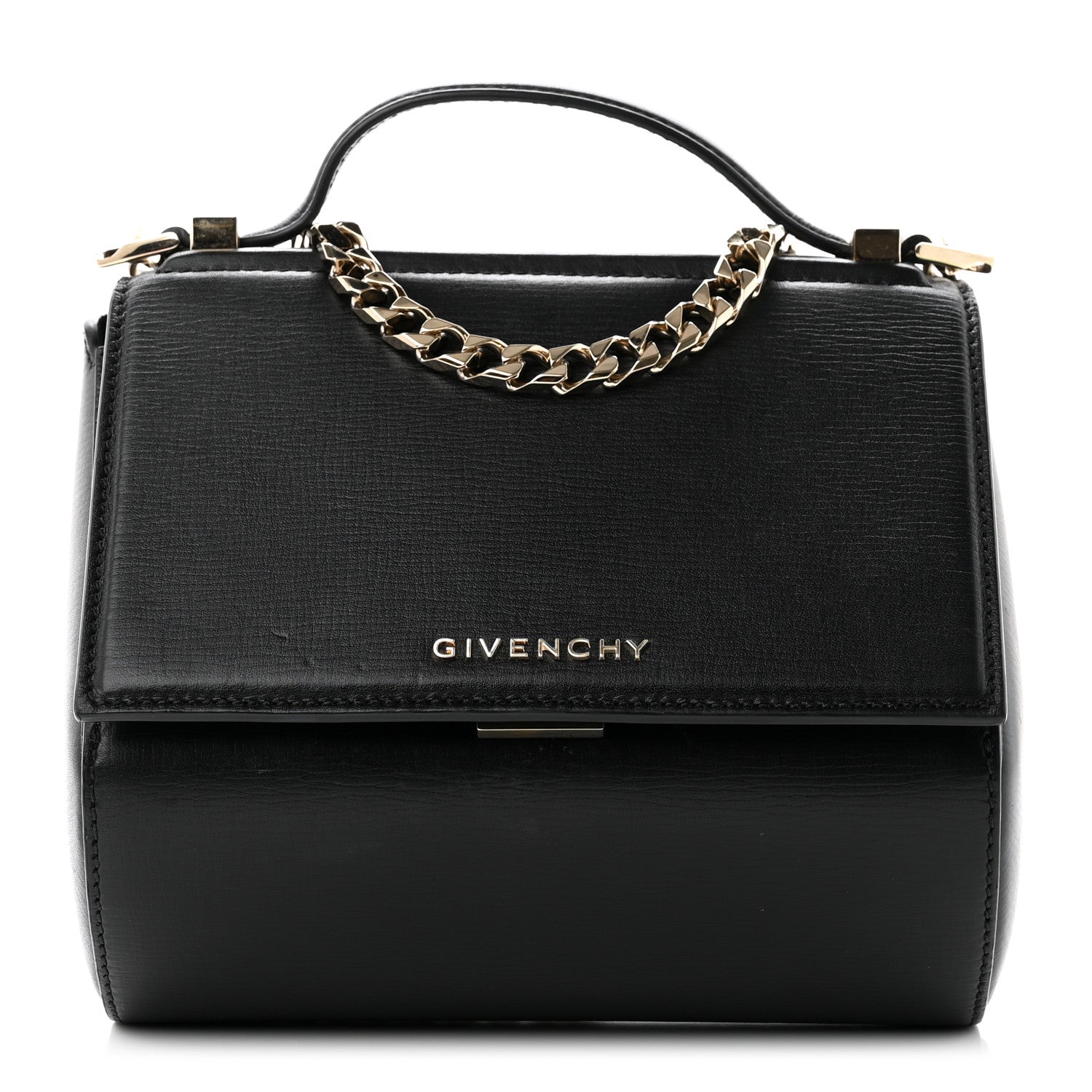 Givenchy Textured Calfskin Mini Pandora Box Chain Crossbody Bag Black 1 of 12