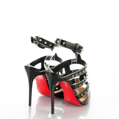 Christian Louboutin Kid Tchicaboum 100 Pumps 36 Black Silver 4 of 8