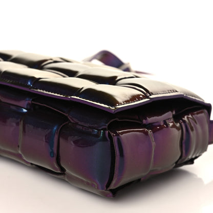 Bottega Veneta Glossy Nail Polish Nappa Maxi Intreccio Padded Cassette Crossbody Bag Holographic 8 of 8