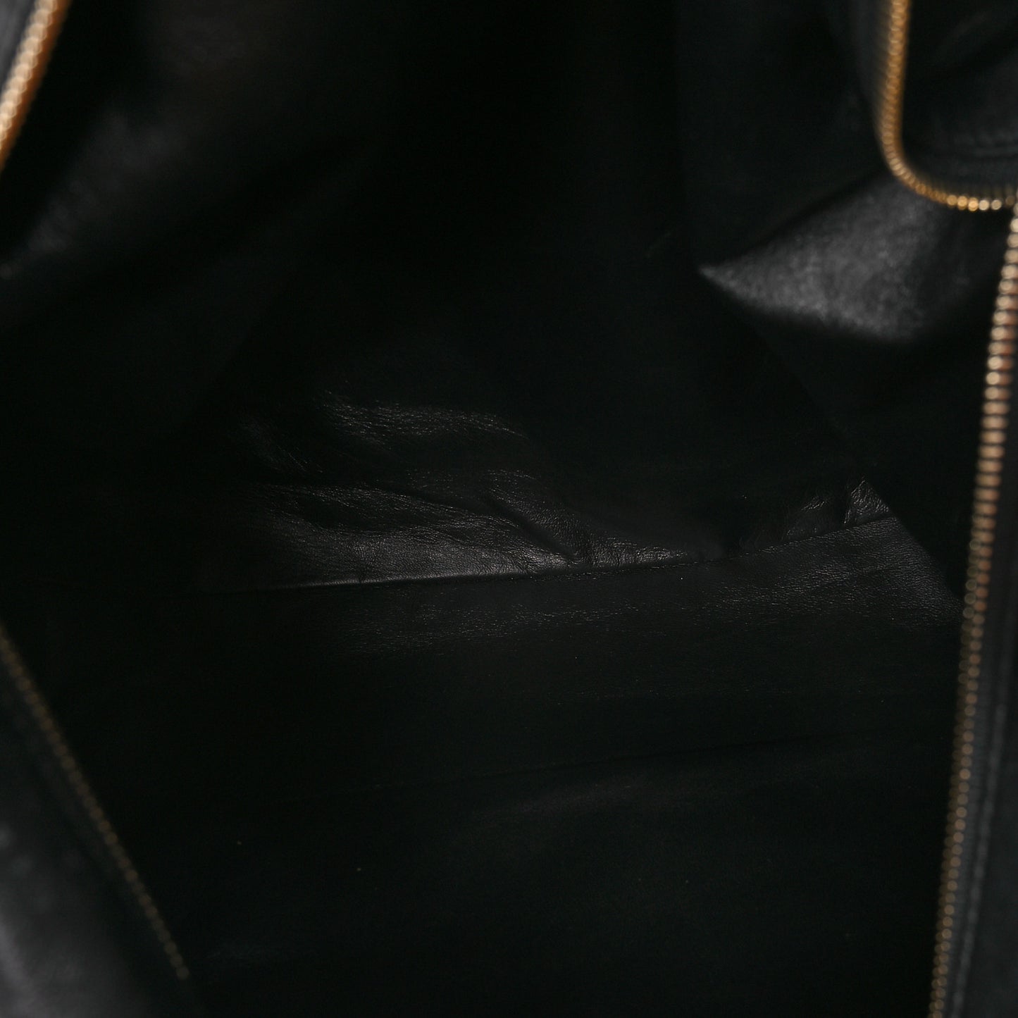 Calfskin Large Drawstring Shoulder Bag Black