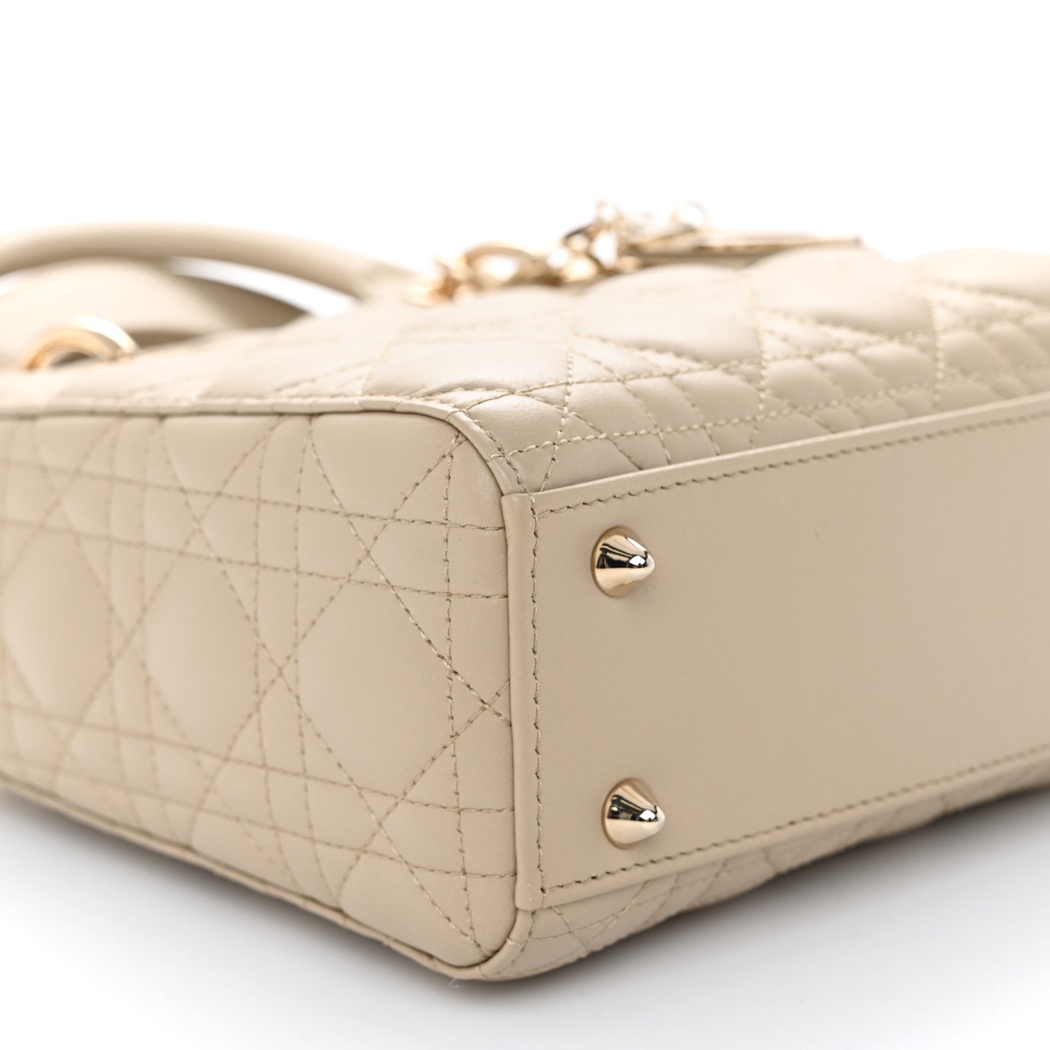 Christian Dior Lambskin Cannage Small My ABCDior Lady Dior Beige 9 of 11