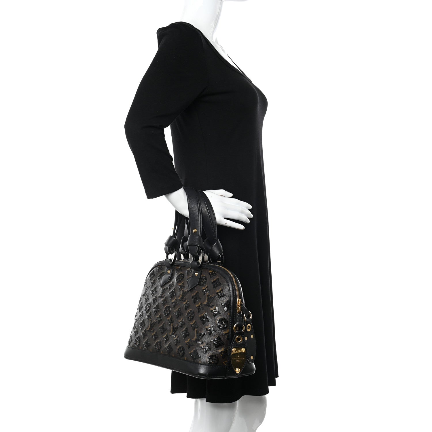 Louis Vuitton Monogram Sequins Eclipse Alma Black 2 of 10