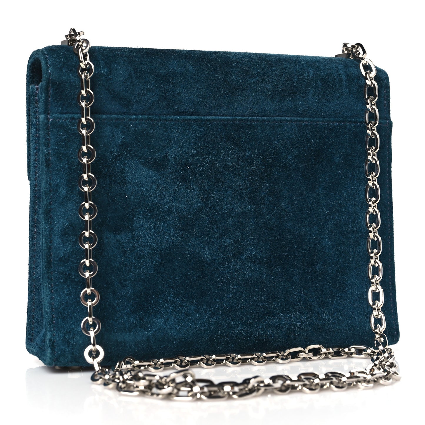 Veau Doblis Mini Verrou Chaine Bag Bleu Ocean