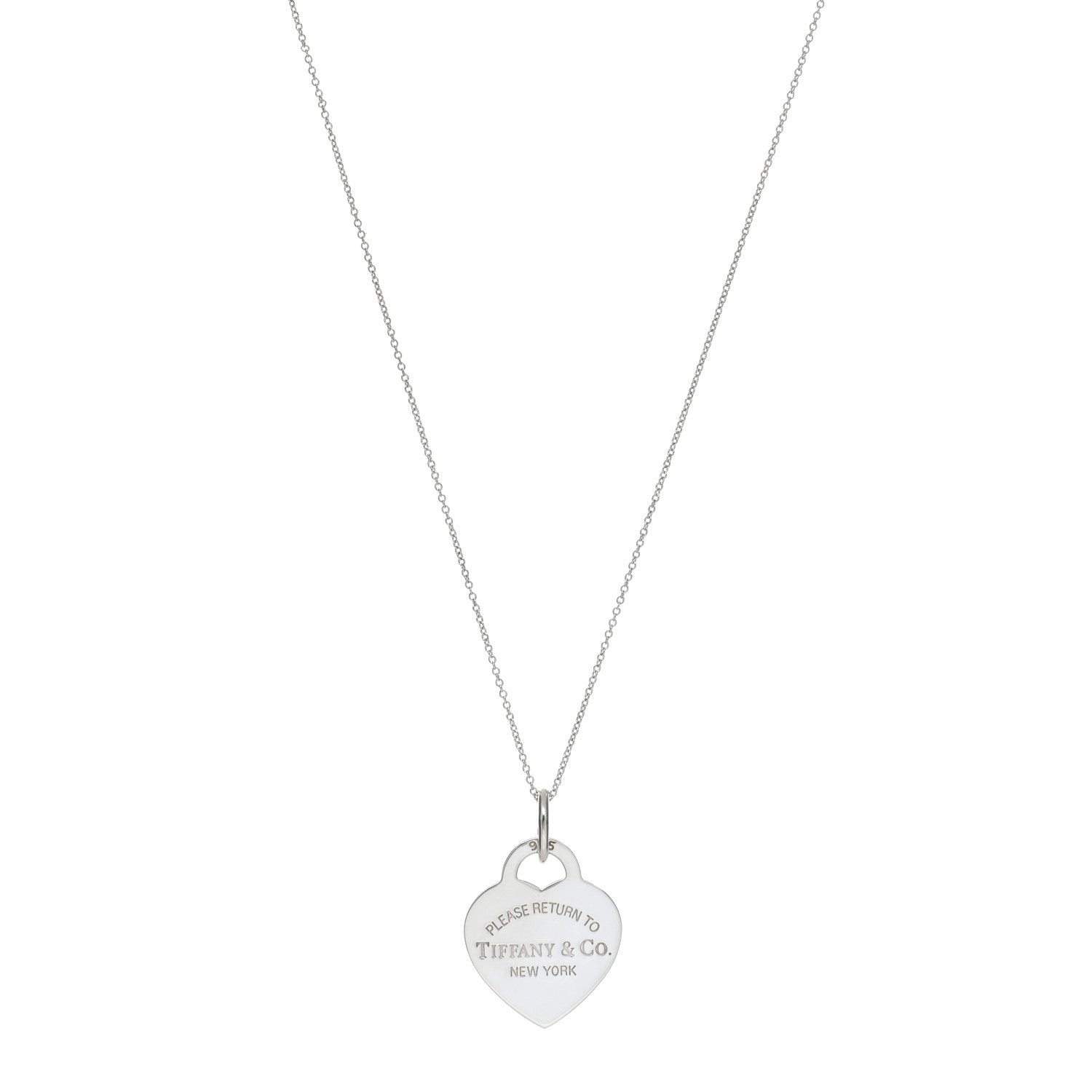 Tiffany Sterling Silver Return To Tiffany Heart Pendant Necklace 1 of 4