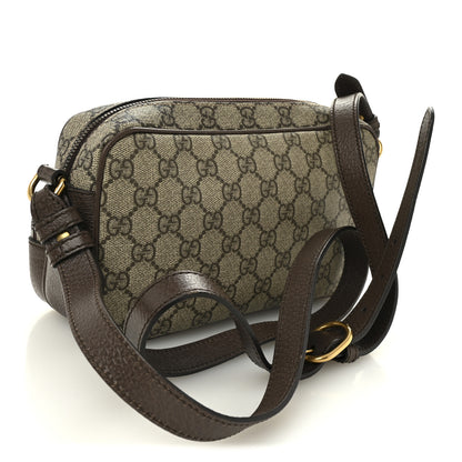 Gucci GG Supreme Monogram Textured Dollar Calfskin Web Small Ophidia Convertible Shoulder Bag Beige Ebony New Acero 3 of 14