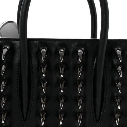 Christian Louboutin Calfskin Paris Spikes Claw Mini Paloma  Black Silver 8 of 11