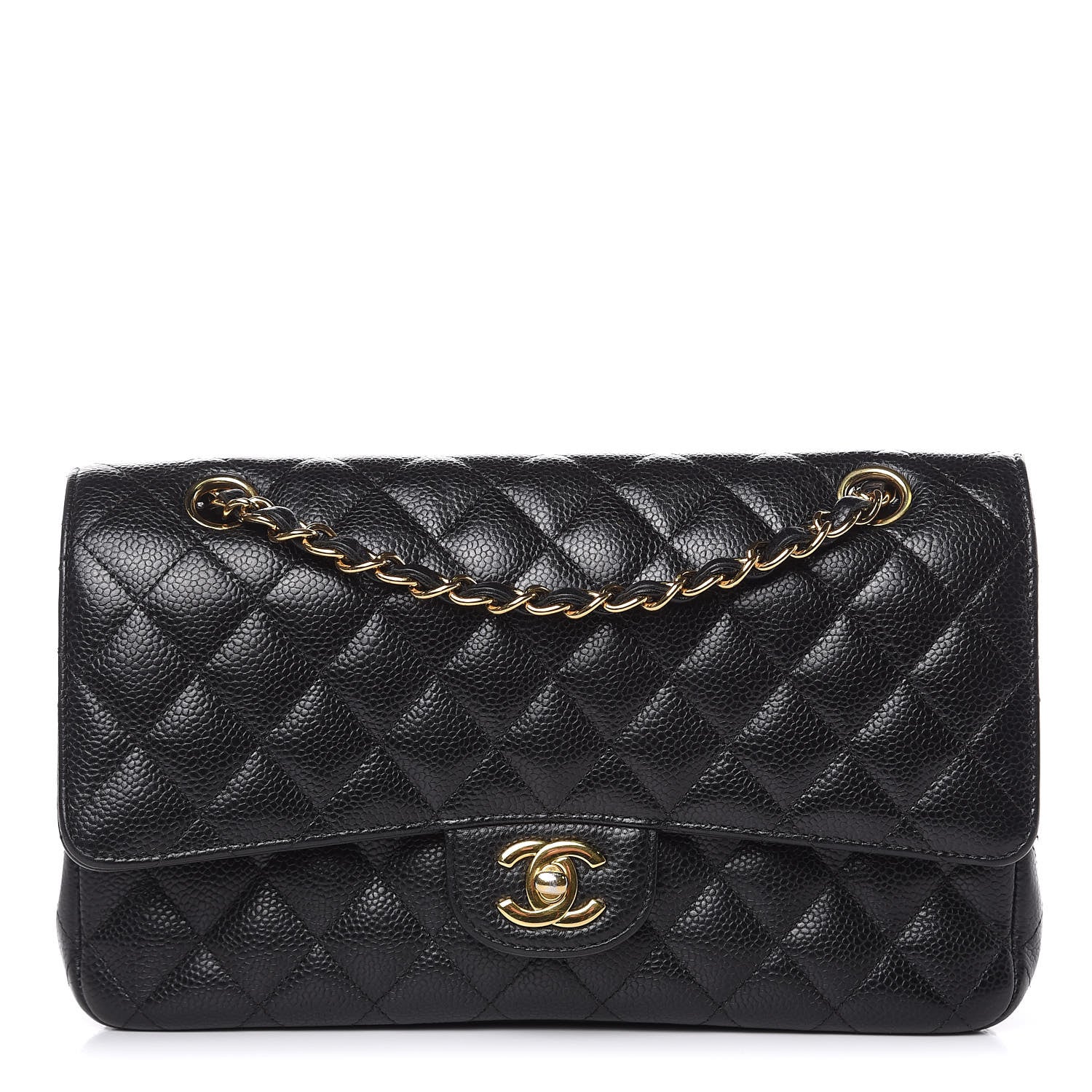 Chanel Caviar Quilted Medium Double Flap Black 1 of 14