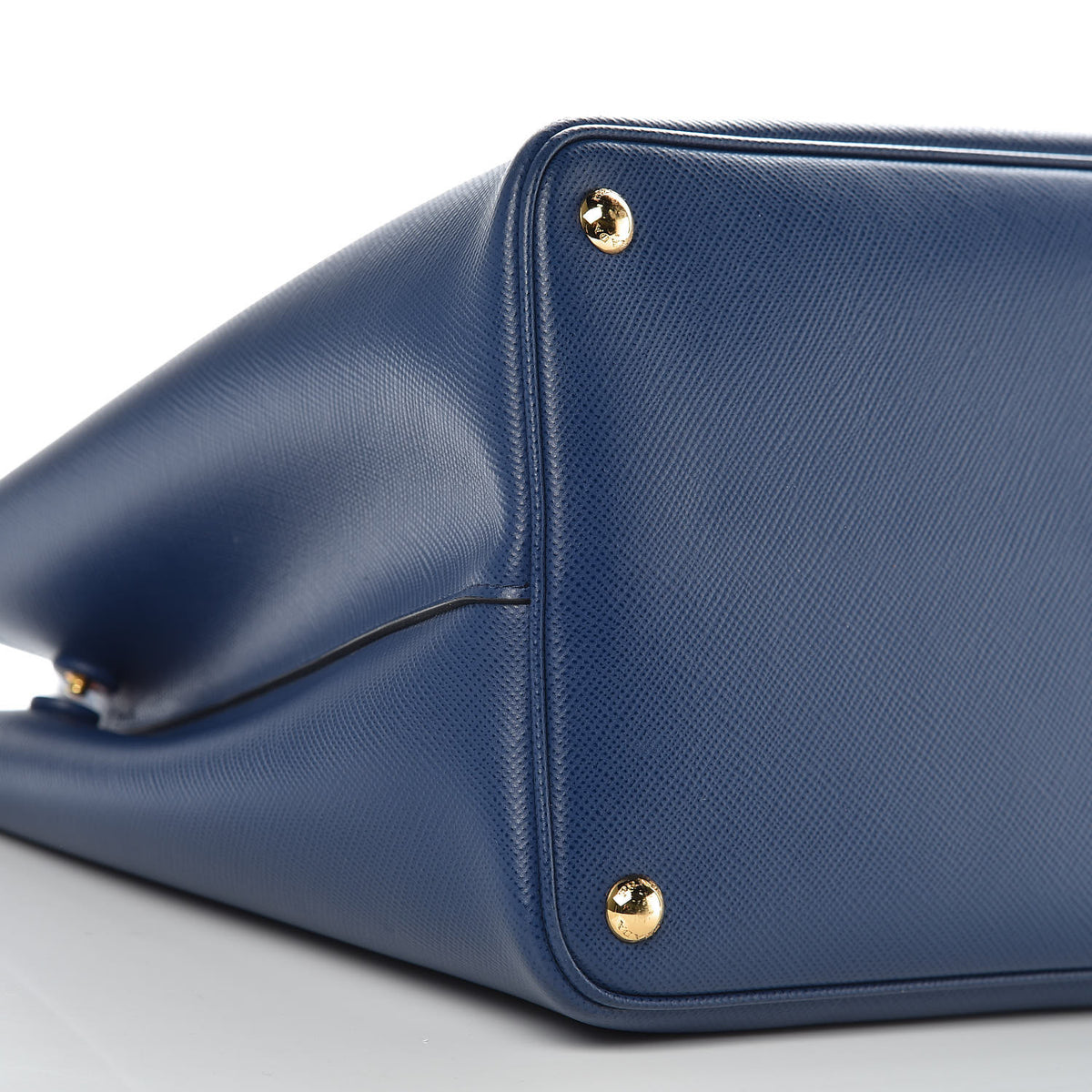 Prada Saffiano Cuir Large Double Bag Bleuette 8 of 9