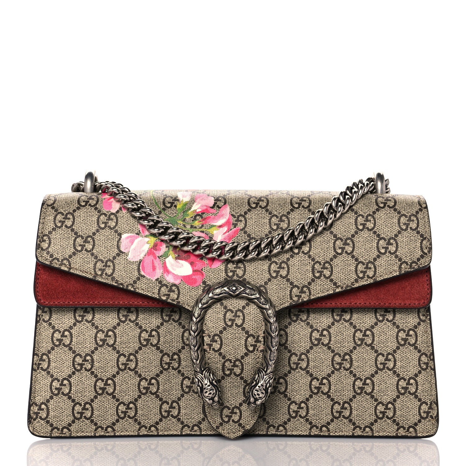 Gucci GG Supreme Monogram Blooms Small Dionysus Shoulder Bag Beige Multicolor Dry Rose 1 of 10