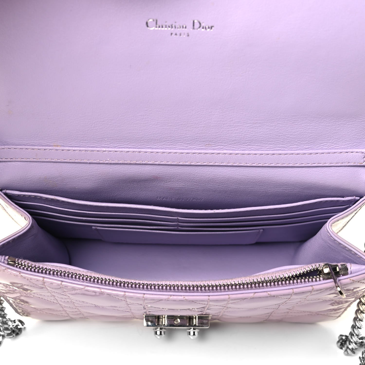 Christian Dior Patent Cannage Miss Dior Promenade Pouch Lilac 4 of 4