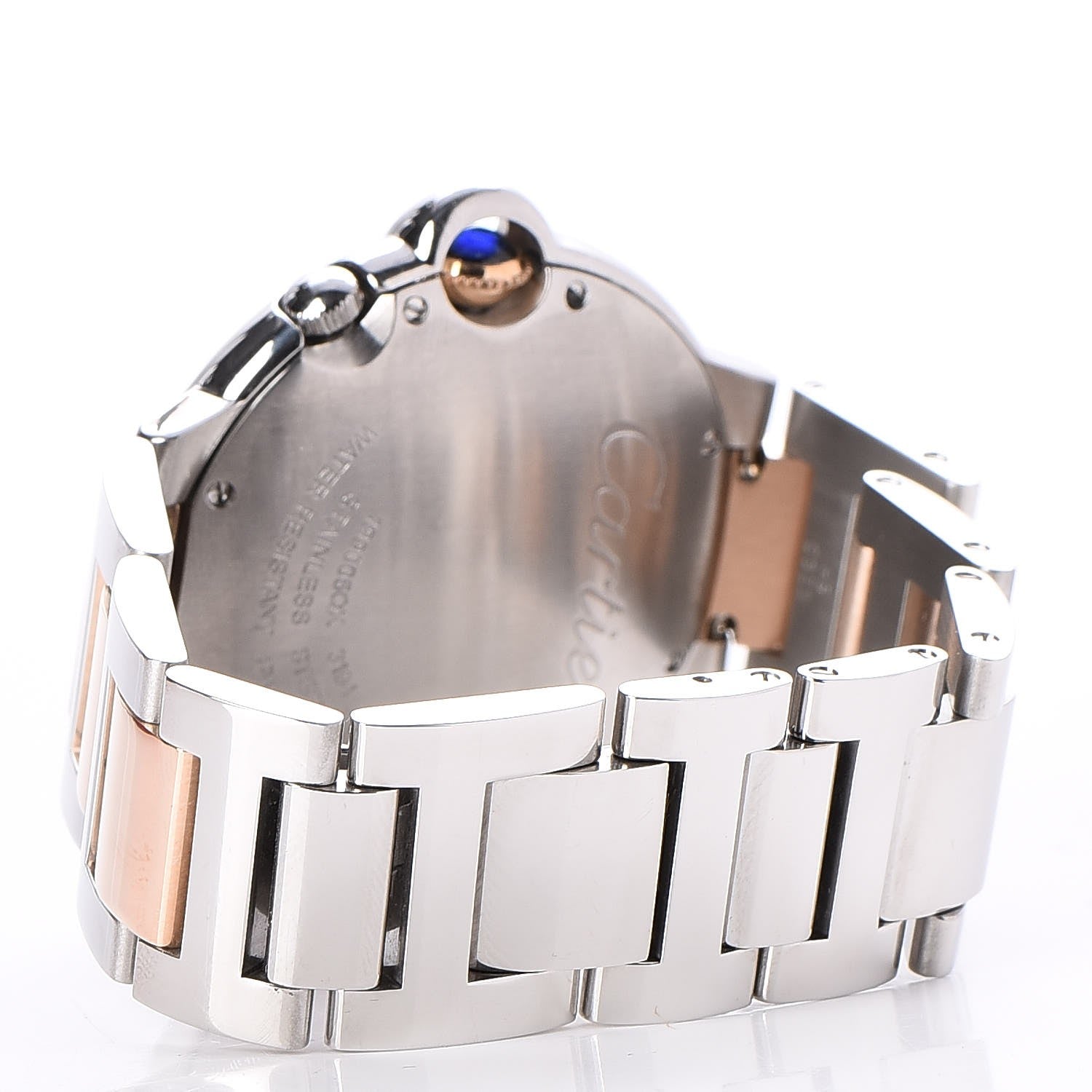 Cartier Stainless Steel 18K Pink Gold 38mm Ballon Bleu De Two Timezone Quartz Watch 3 of 12