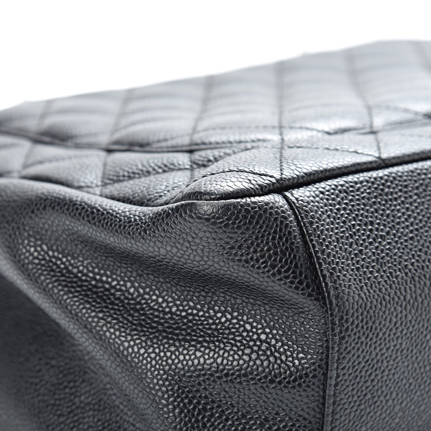 Caviar Quilted Grand Shopping Tote GST Black