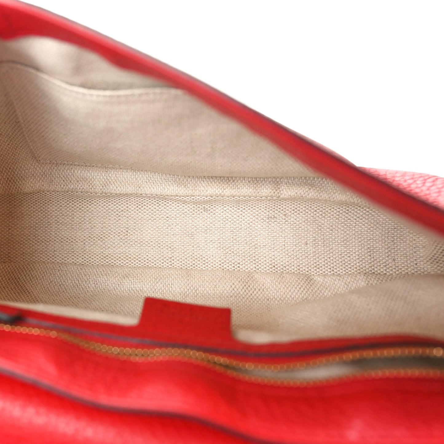 Pebbled Calfskin Medium Soho Flap Crossbody Vibrant Red