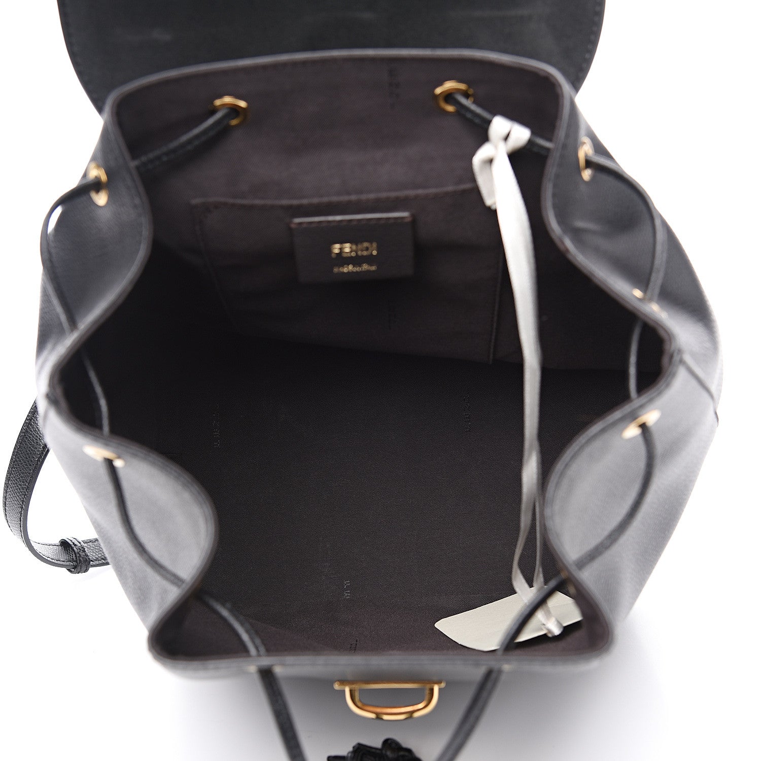Fendi Vitello Cruise F is Fendi Drawstring Backpack Black 4 of 8