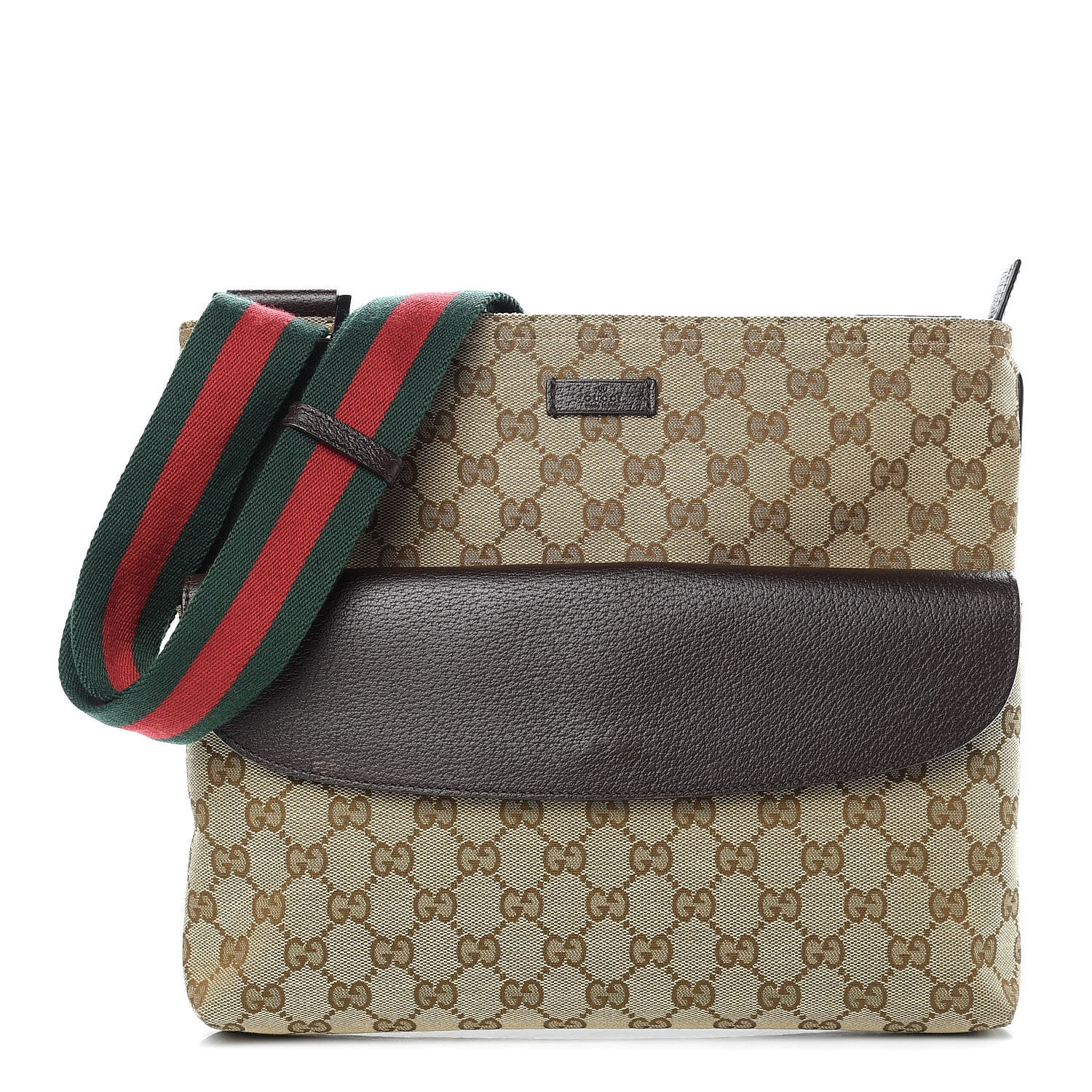 Gucci Monogram Signature Web Small Messenger Brown 1 of 12