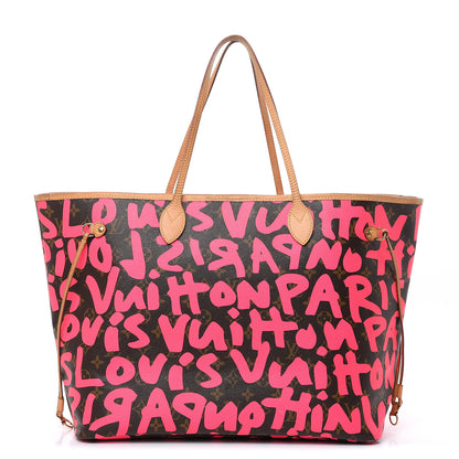 Louis Vuitton Monogram Graffiti Neverfull GM Fuchsia 1 of 22
